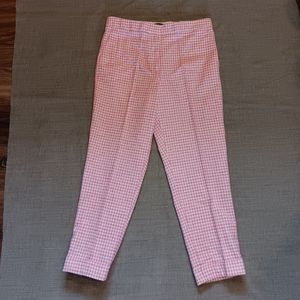 NWT Ann Taylor pink and white houndstooth pants